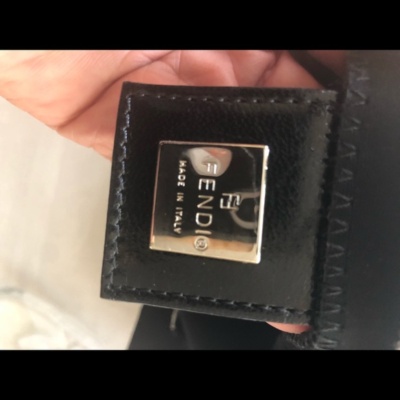 FENDI BLACK NEOPRENE SHOULDER BAG - Picture 6 of 8